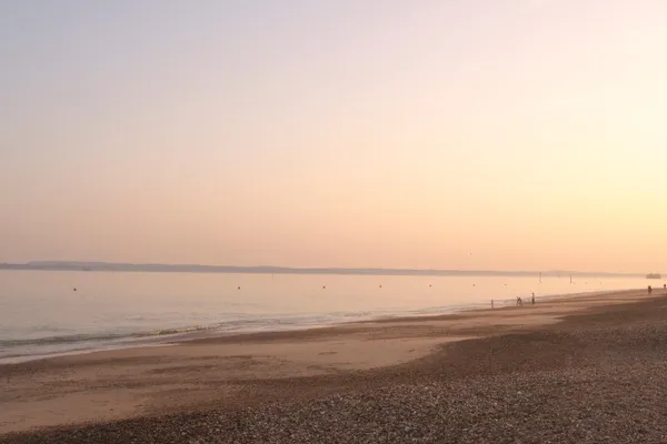 Southsea beach at sunset. Gorgeously soft light