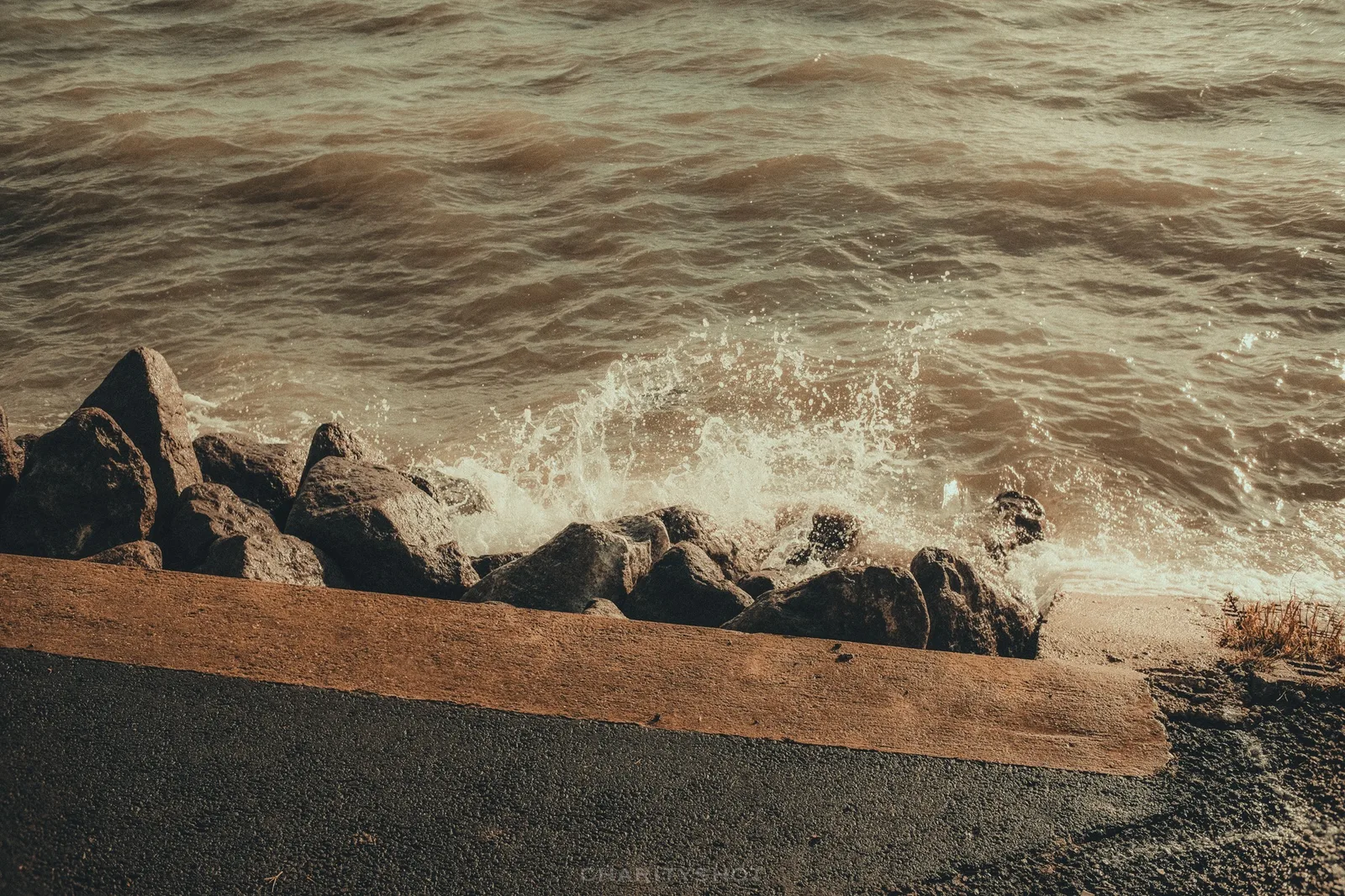 Swirling water patterns at Broadmarsh coast
