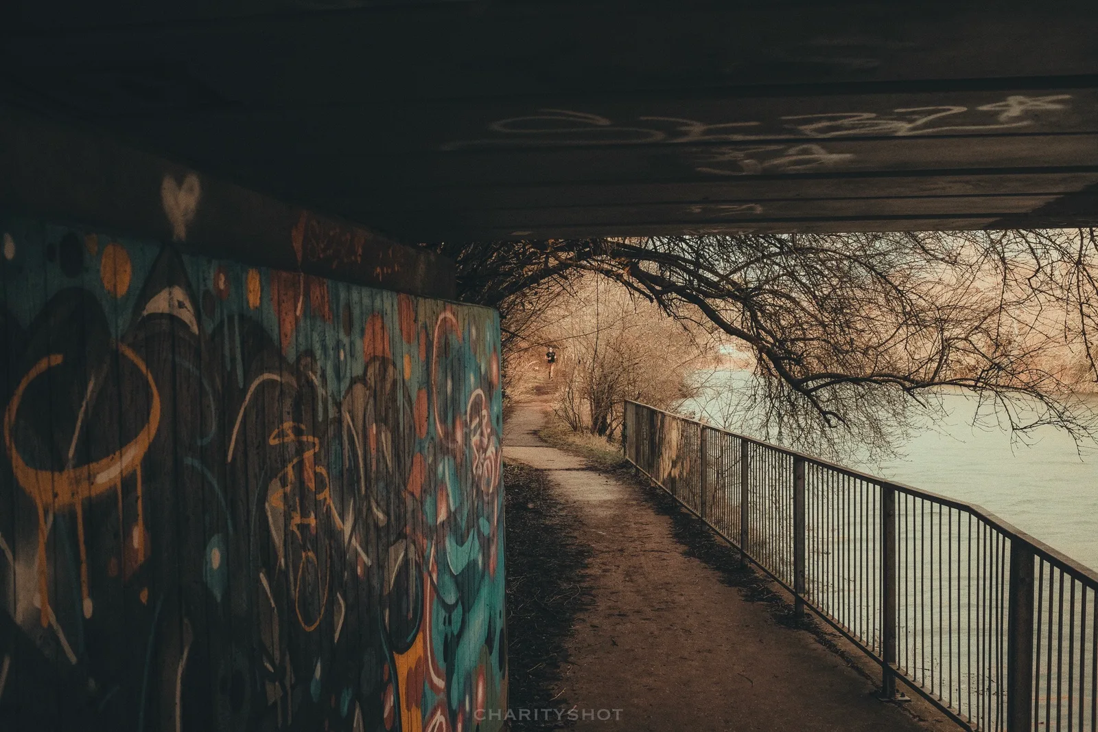 Graffiti tunnel under the road near Broadmarsh