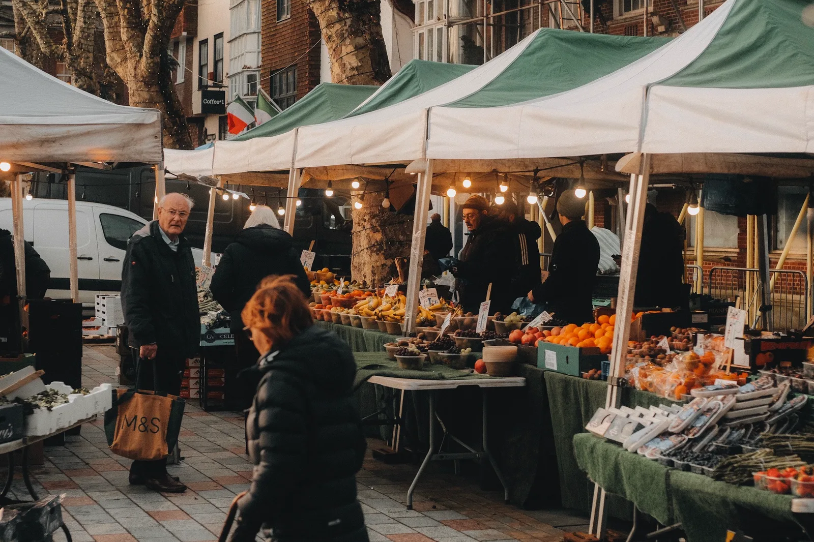 Market stalls at Salisbury Charter Market