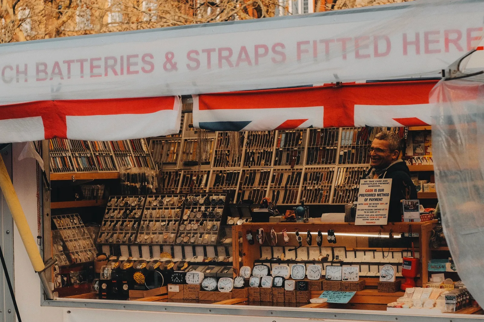 Vendor at Salisbury market