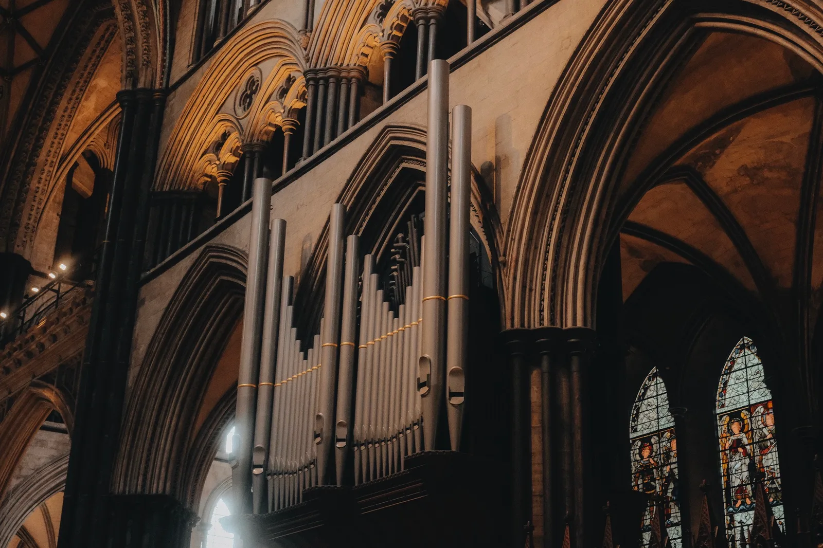 Stained glass in Salisbury Cathedral