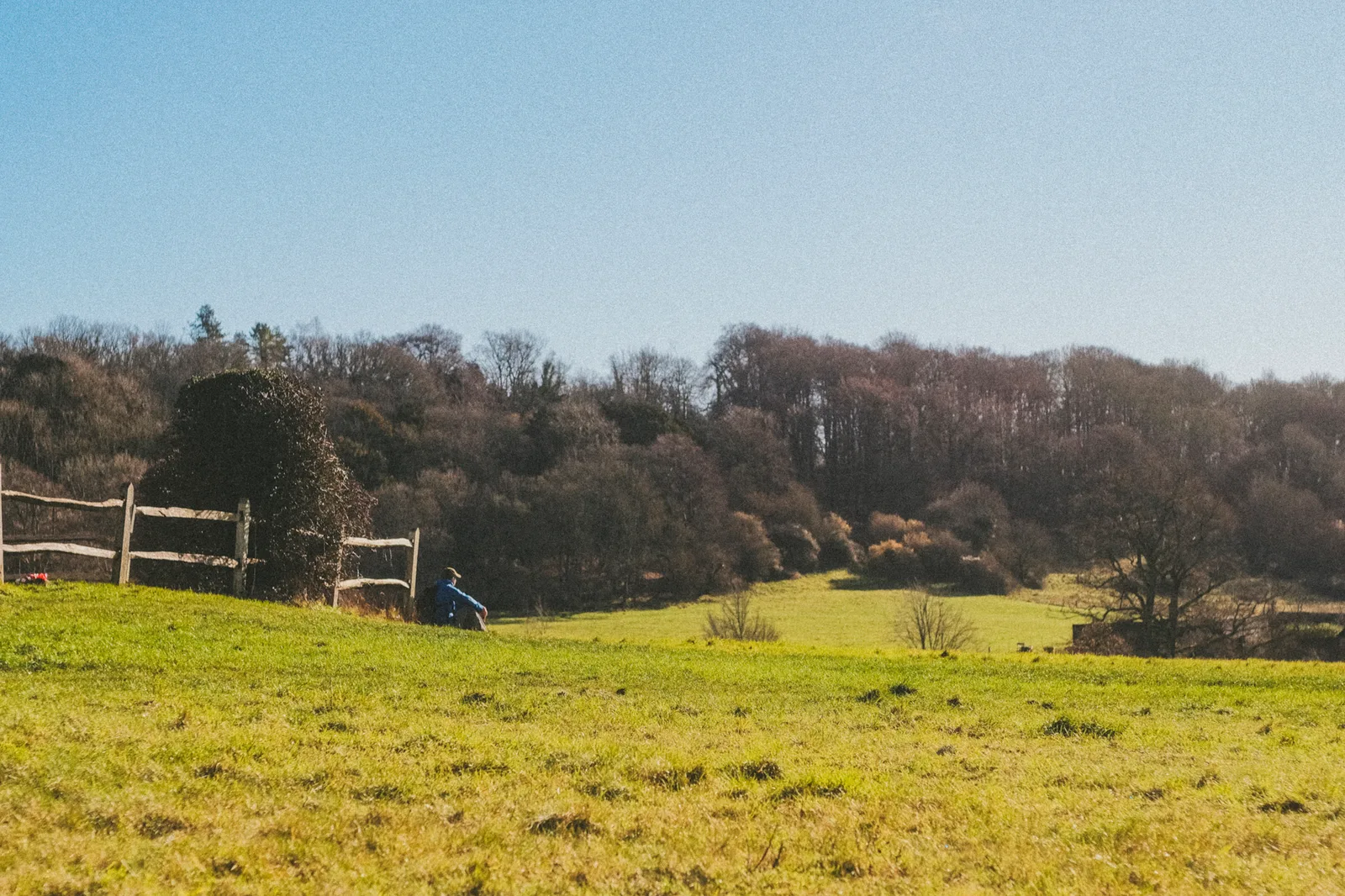 View of St Hubert's Church from the hillside