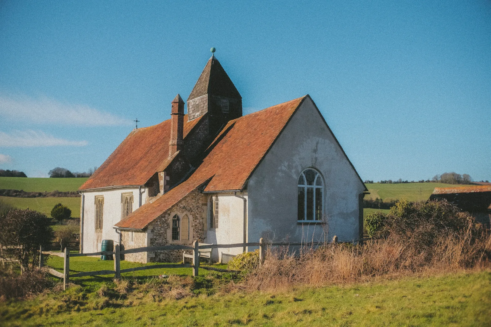 View from the back of St Hubert's Church