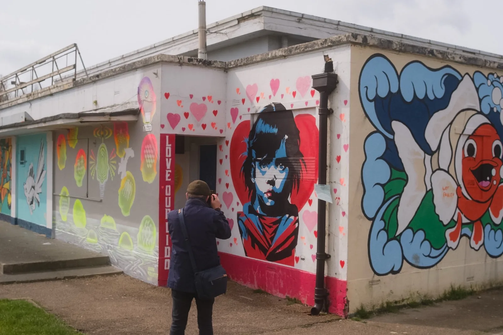 Graffiti on the walls of Hilsea Lido, Portsmouth