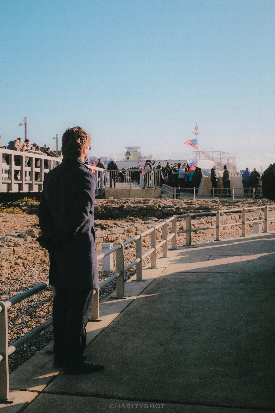 HMS Prince of Wales aircraft carrier arriving in Portsmouth Harbour